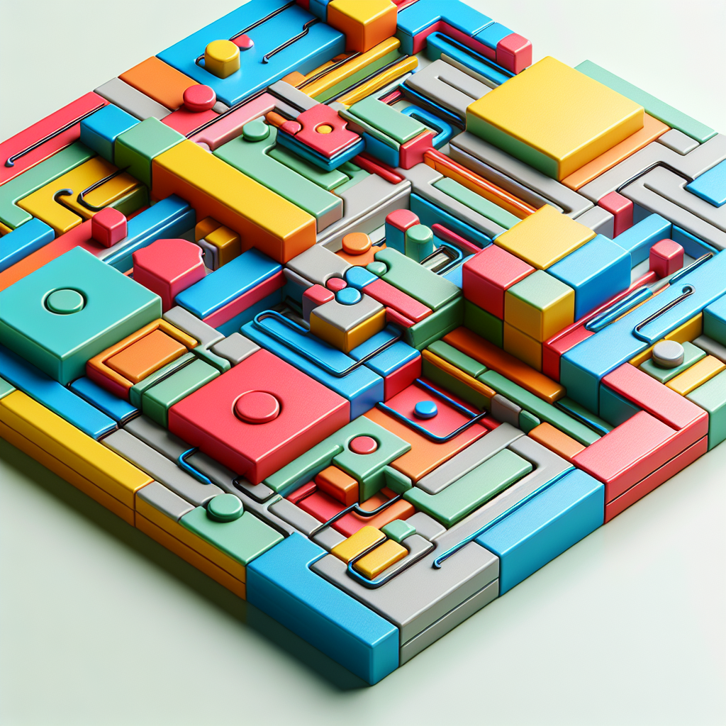 لعبة ألغاز - صورة تظهر ألواح ملونة مرتبة في شكل لغز